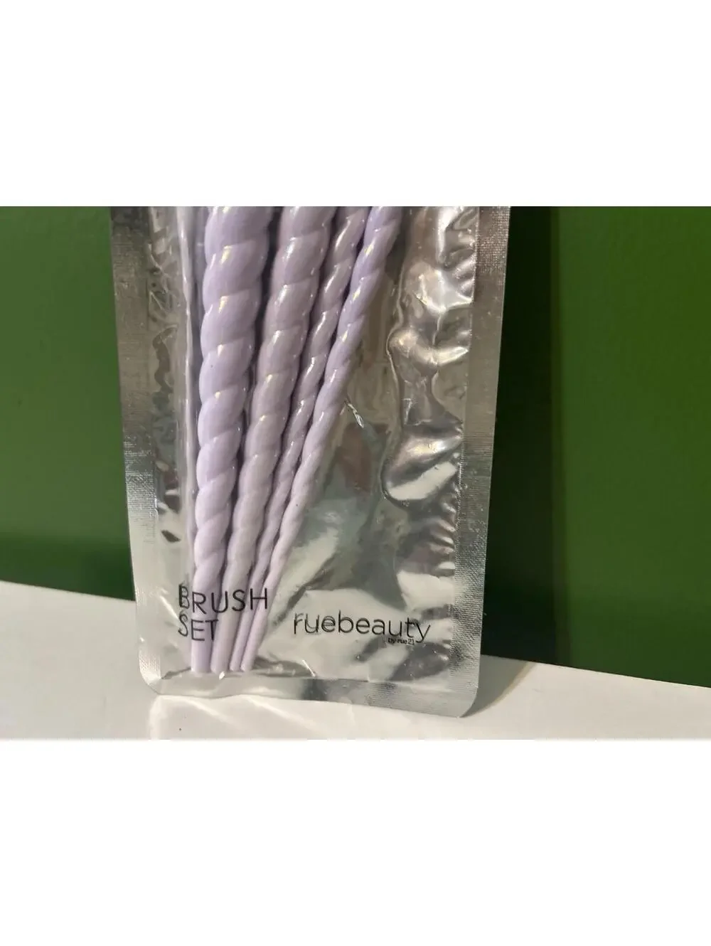 ruebeauty by rue21 Makeup Brush Set 4-Piece Unicorn Twist Lavender NEW Sealed